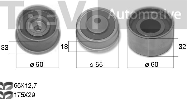 TREVI AUTOMOTIVE paskirstymo diržo komplektas KD1492